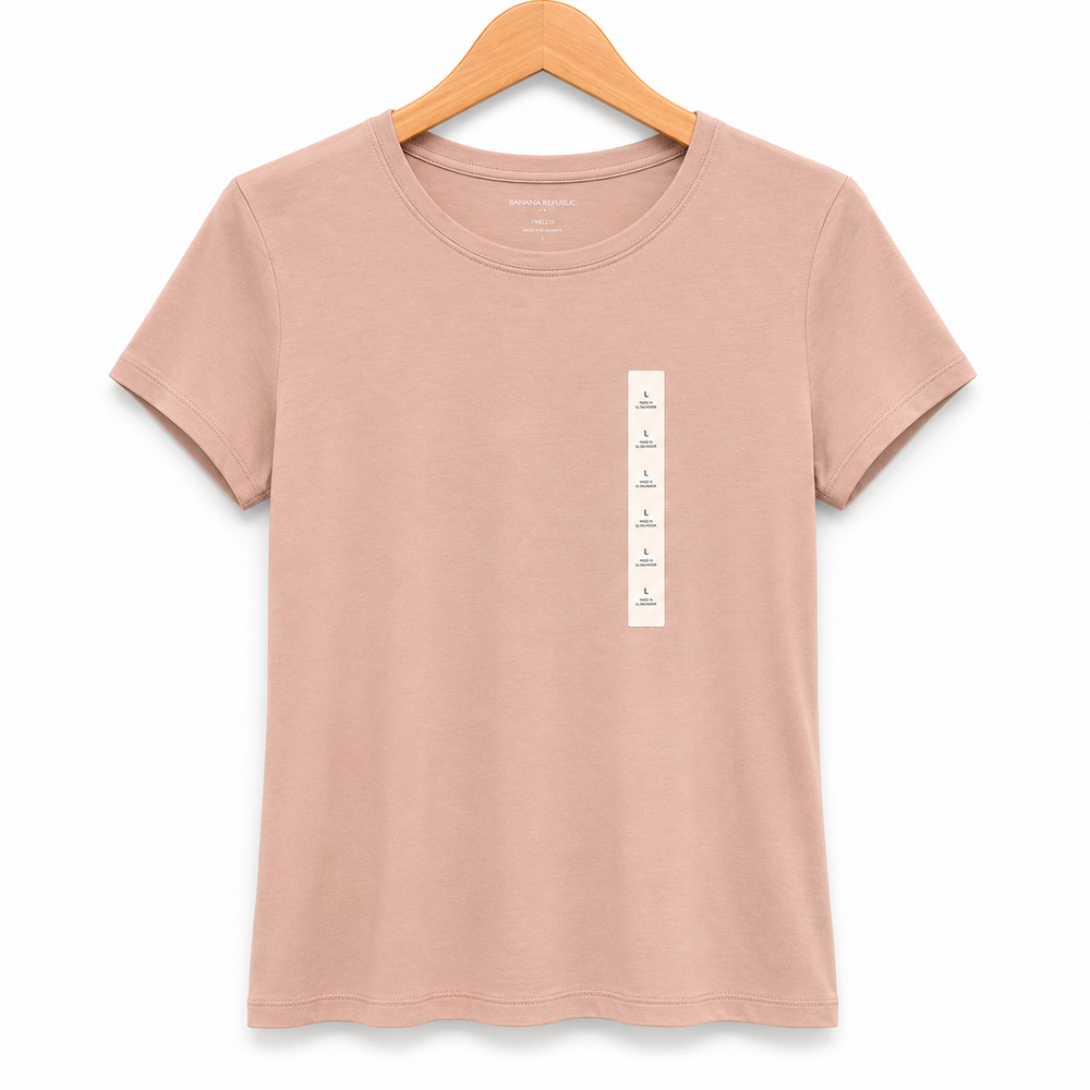 Banana Republic Factory Tee Womens Size Large Fresco Rose Cotton Modal Blend NWT